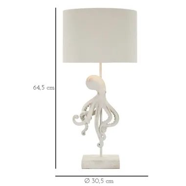 LAMPA STOŁOWA OCTOPUS BIAŁA Ø 30,5X64,5 cm